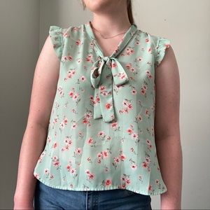 Mint green blouse